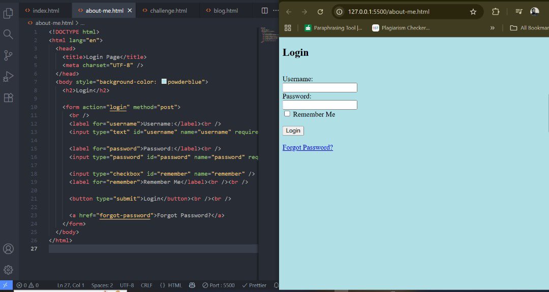 thethinkingD's tweet image. HTML with a “small” inline code
The weekend is to handle as many HTML challenges as possible.
Next week, I’d begin CSS properly.
Meanwhile, while I’m practicing my HTML skills, I’m also taking notes.
Do you take notes or you just practice straight on?
#HTML #CSS #JavaScript