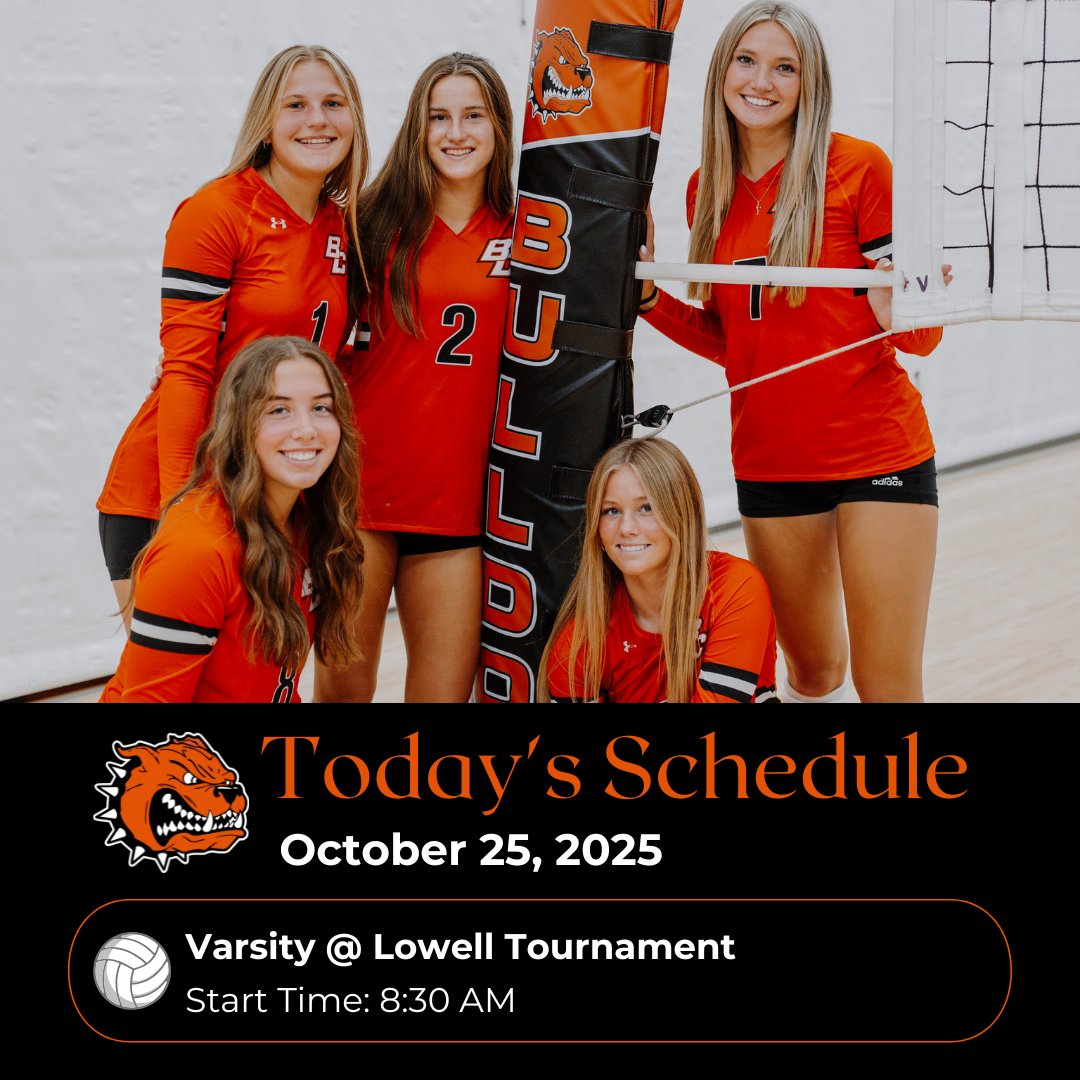 byroncentervb's tweet image. Good luck to our varsity team today at their final tournament of the season at Lowell! 🏐 Come support your bulldogs and watch some great competition! 🏐 #GOBULLDOGS #BCVB