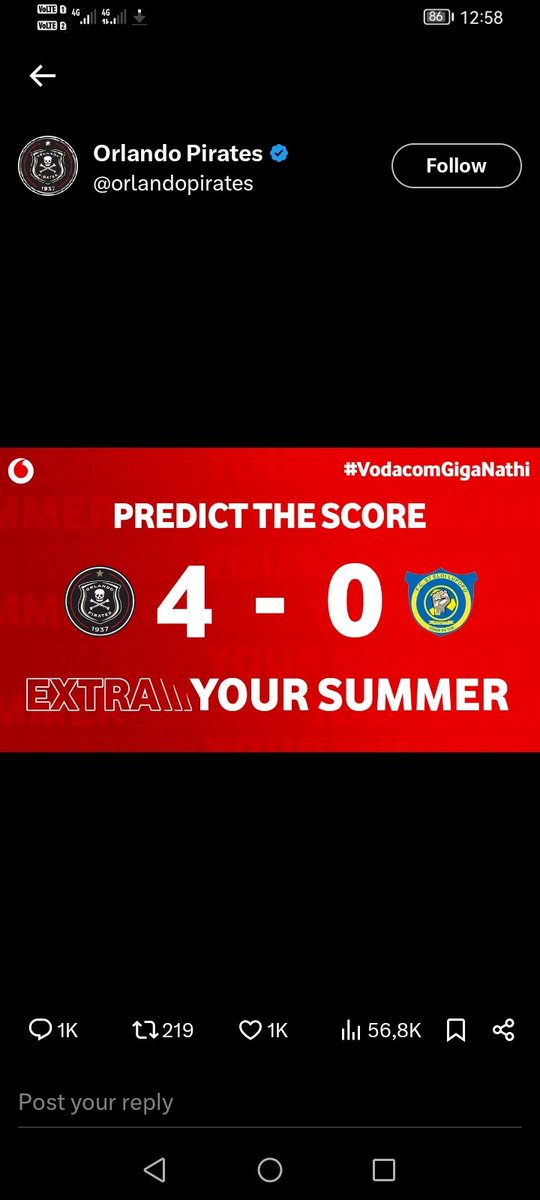 nyanganim's tweet photo. @orlandopirates @fcsteloilupopo @Vodacom Sea robbers 5-0, add 1 here... https://t.co/179JNE83yw