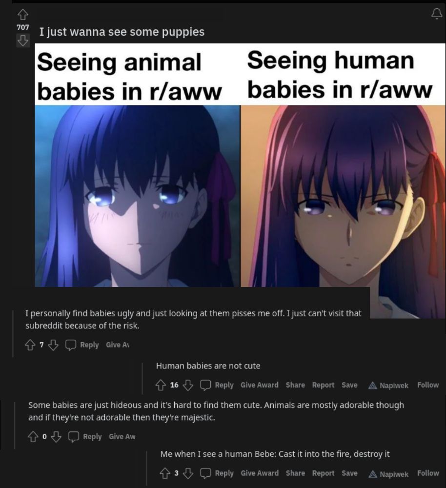 A large number of Redditors are literal child-hating monsters and we don't talk about this enough.