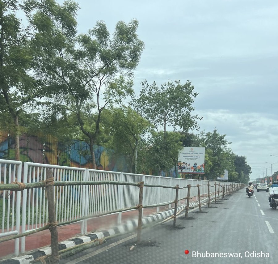 YTKDIndia's tweet image. An iron barricade already exists yet they dug up a perfectly good road just to install temporary bamboo ones.

All this drama for a VVIP visit? Ridiculous waste and damage to public infrastructure. 🙏