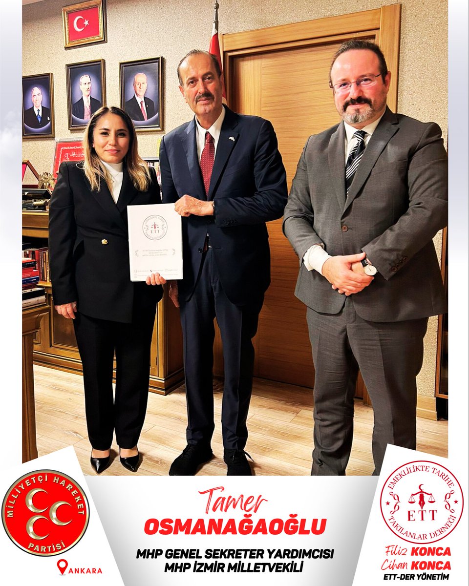 📌 MHP Genel Sekreter Yardımcısı, MYK Üyesi ve İzmir Milletvekili Sayın Tamer Osmanağaoğlu ile Görüşme Gerçekleştirdik

Emeklilikte Tarihe Takılanlar Derneği olarak, sosyal güvenlik sistemimizde derinleşen adalet sorunlarına yönelik kapsamlı çözüm raporumuzu, milletin sesi, vakar