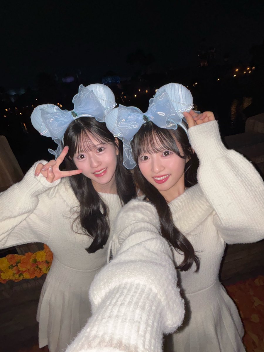 ゆなあづおそろいディズニー️🩵🫧