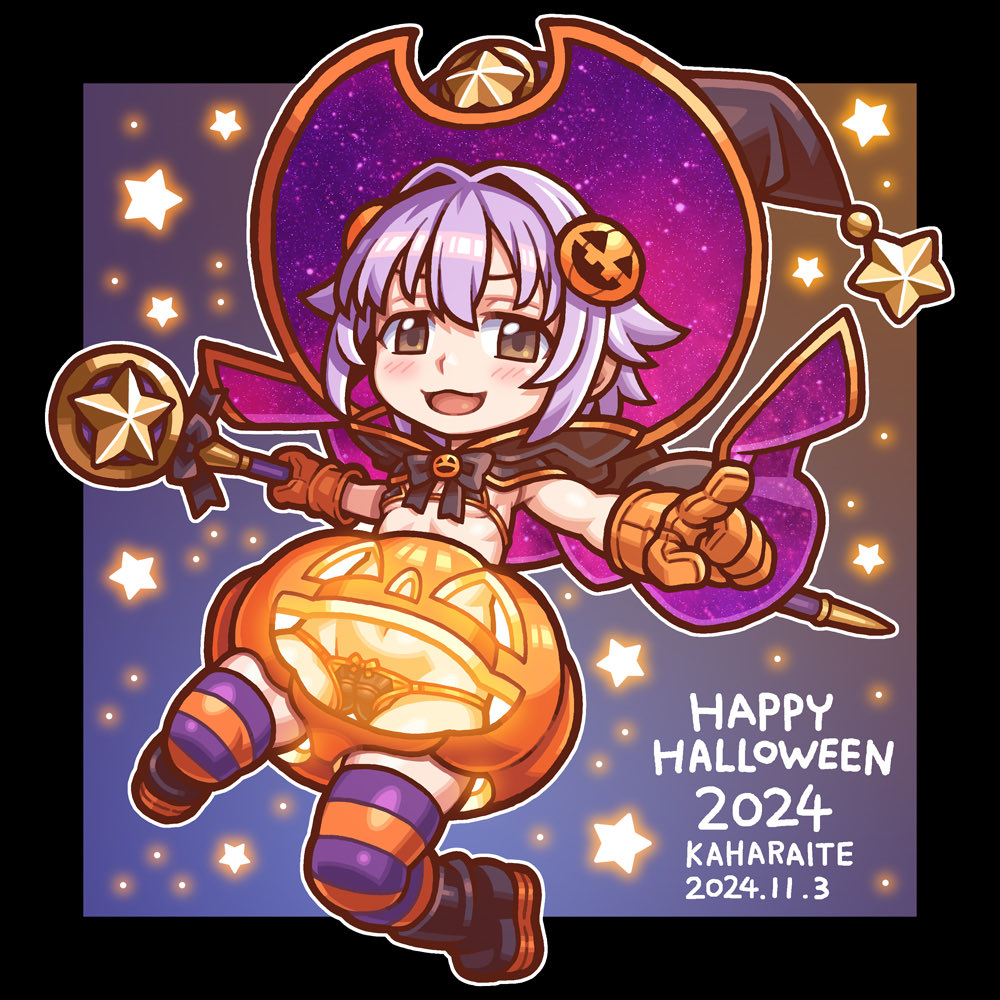 今年はハロウィン絵を描けそうにないので去年描いたハロウィン絵を再掲。