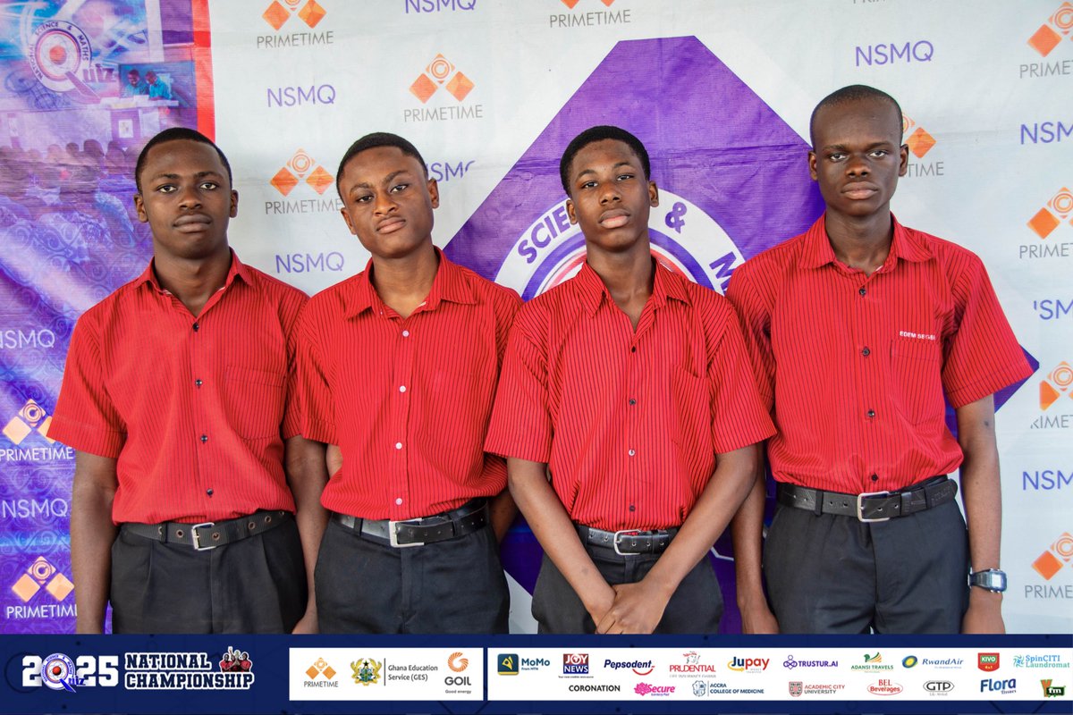 NSMQGhana's tweet image. For all the Saints, and for all the men who walked through the gates of the oldest Senior High School in Ghana, your boys are in! 

The 2024 Champions are in! Welcome, Mfantsipim.

Black and Ready?

#NSMQ2025 #NSMQOneEighth #Primetime