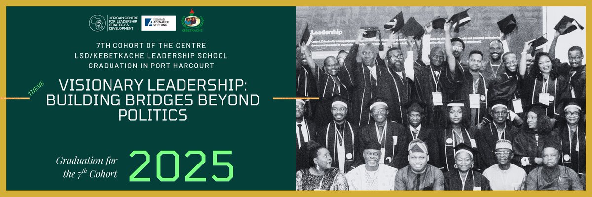 centrelsd's tweet photo. It’s Graduation Day in Port Harcourt 🎓

Today, the 7th Cohort of the Centre LSD/Kebetkache Leadership School celebrates a major milestone, raising another generation of visionary leaders committed to transforming their communities and advancing change beyond politics.

We are proud of every graduand and grateful for the continued partnership with Kebetkache in nurturing ethical, bold and value-driven leaders across the Niger Delta.

Congratulations to the graduates - your leadership journey is just beginning! 

#CentreLSD #LeadershipSchool