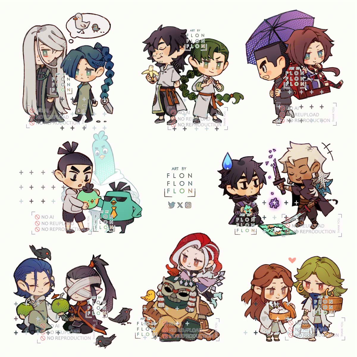 made them tiny 🤏

....why can't they just all get along and live happily on chicken island :(

#刺客伍六七 #ScissorSeven