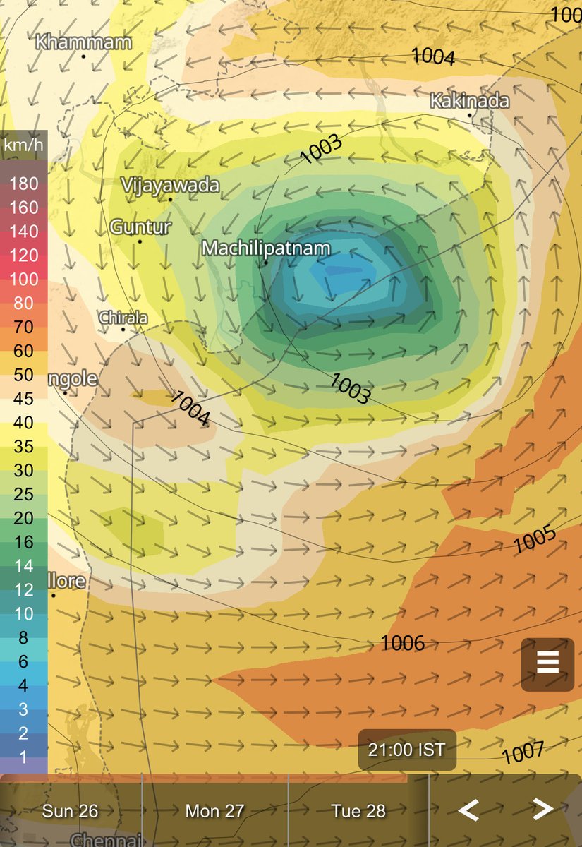 The_Storm_Man's tweet photo. All set to form a first named cyclone #montha, and is expected to landfall near #andhra coastal districts near #machilipatnam around 28th.
Please be vigilantly and follow the advisory from the official agencies.
#weather #cyclonealert #94B https://t.co/BXuIwnoox2