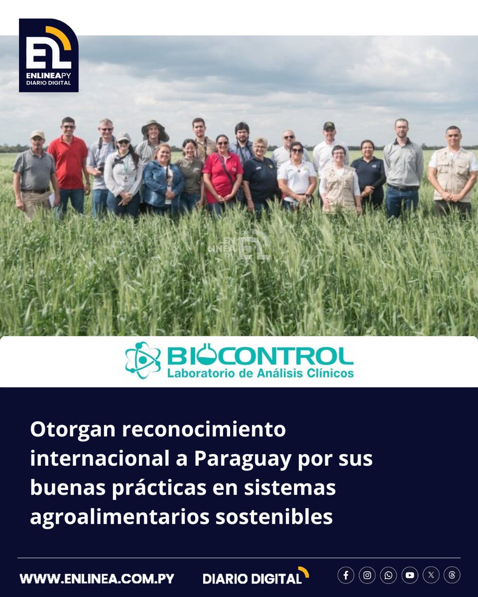 enlinea_py's tweet image. El Ministerio del Ambiente y Desarrollo Sostenible, celebra el reconocimiento internacional otorgado por la Organización de las Naciones Unidas para la Alimentación y la Agricultura (FAO) a iniciativas de Paraguay, por sus contribuciones a la transform...
enlinea.com.py/otorgan-recono…