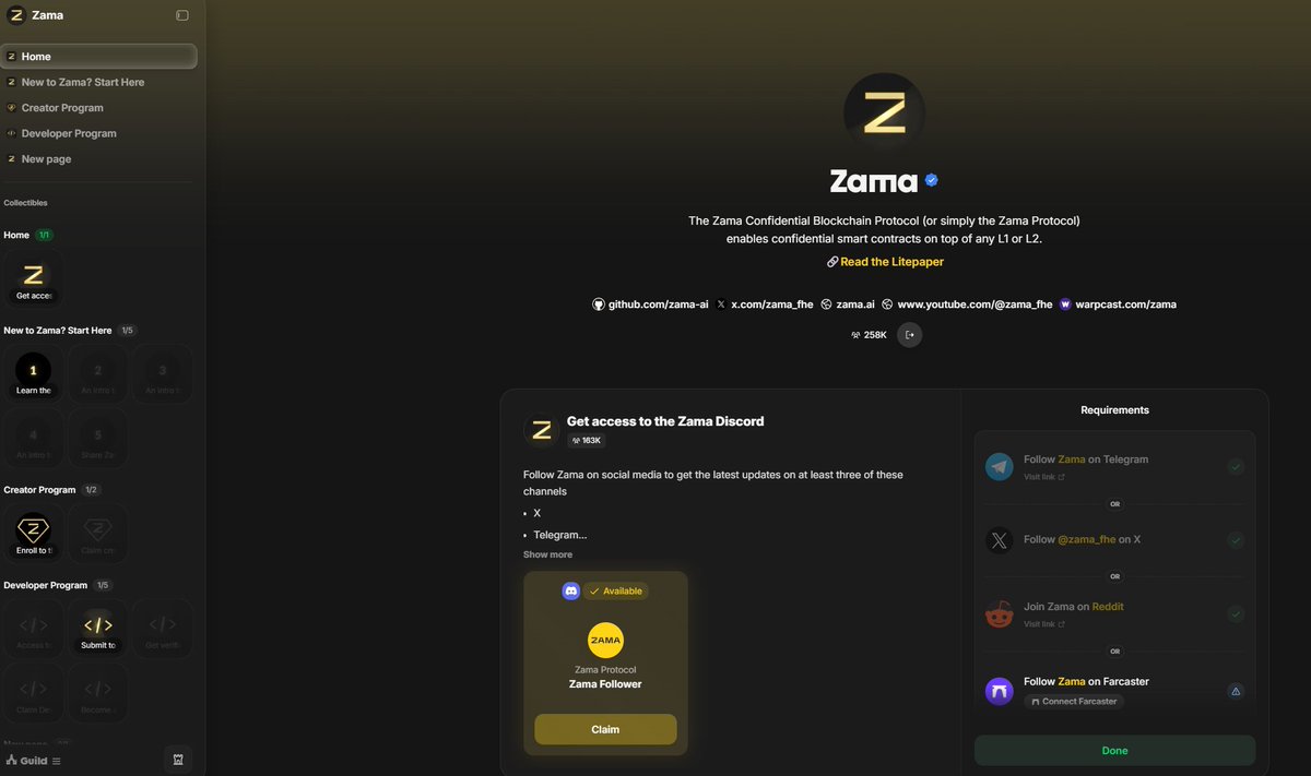 bTuNFT's tweet image. Everything You Should Know About the Zama Creator & Developer Programs
Good morning🌤️
Only 6 days left for ZAMA. Today I’ll walk you through two programs that every Zama community member should know about:
The Creator Program and The Developer Program.
Both are live, both…