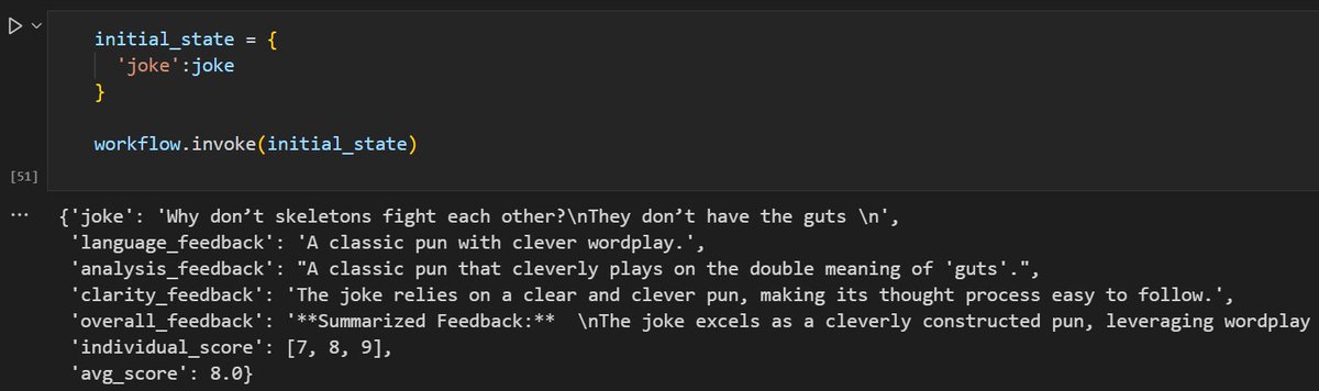dah_Sanoj_33's tweet image. 🚀 My Parallel LLM Workflows !!!
➡️ Batsman Analyzer 
➡️ UPSC Evaluator 

👉 both run tasks in parallel for faster, modular results.

✅ Independent reasoning
✅ Unified final output

#LangGraph #LLM #PromptChaining #AI #AgenticAI #MachineLearning #ParallelProcessing