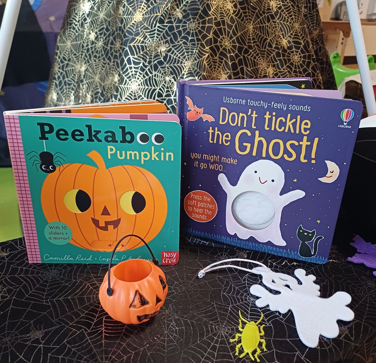 StephScotEd's tweet photo. Thank you so much to  @Literacy_Trust for the donation of 20+ of the pictured Halloween themed sensory books for our children at @FWPSCnursery. This means that over 130 children, many with ASN, have access to these wonderful books, accessible for all. #LiteracyForAll https://t.co/EgaSDL9bRY