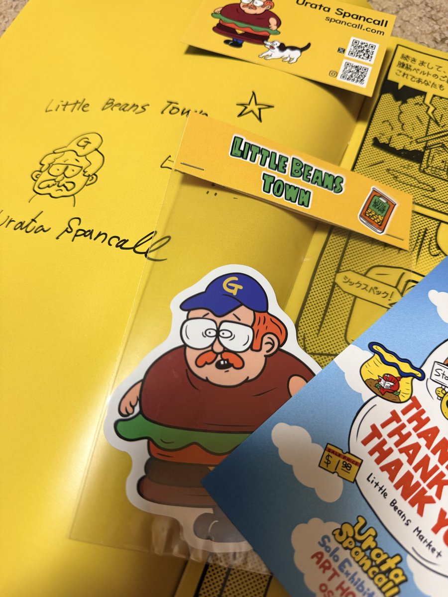 日本橋から歩いて堀江へ
ART HOUSEで開催中のウラタスパンコールさんの個展へ行ってきました。ソフコンで買えなかったアンクルバーガーのコミックも買えたし、ウラタスパンコールさんとも話しができ良い時間でした！グループ展も来年あるとの事で楽しみが増えました！感謝！