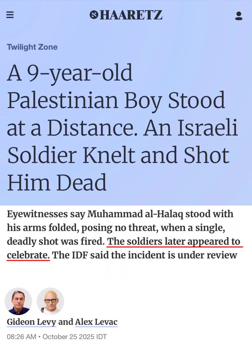 KNEECAP (@kneecapceol) on Twitter photo There is no peace in Palestine - just death and destruction by a racist and apartheid regime armed by the US/UK. 
A 9 year old child shot in the head. IOF soldiers celebrate. There is no peace in Palestine - just death and destruction by a racist and apartheid regime armed by the US/UK. 
A 9 year old child shot in the head. IOF soldiers celebrate.