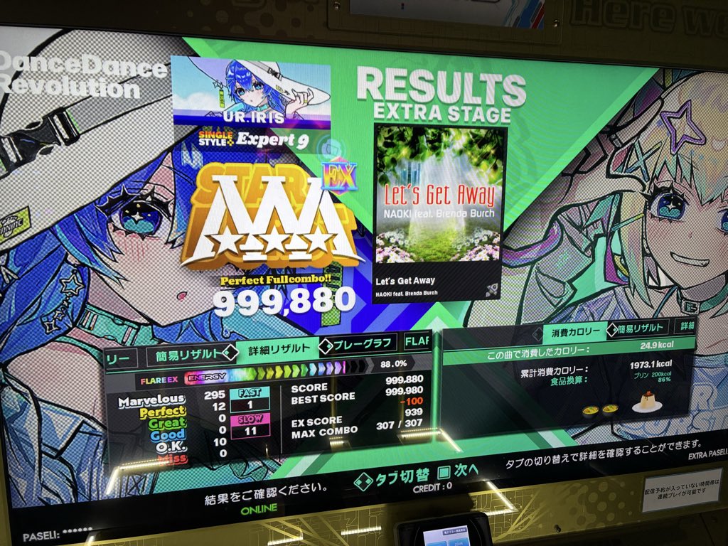 Yuanxian83's tweet image. 配信ご視聴ありがとうございました！
最初から最後までマイク音入ってないことに気づかずに終わりました…
何回か同じ失敗してるので、事前チェックは入念にやります

本日は1973.1kcalでした
次回は2000越え目指します！

#DDR_WORLD