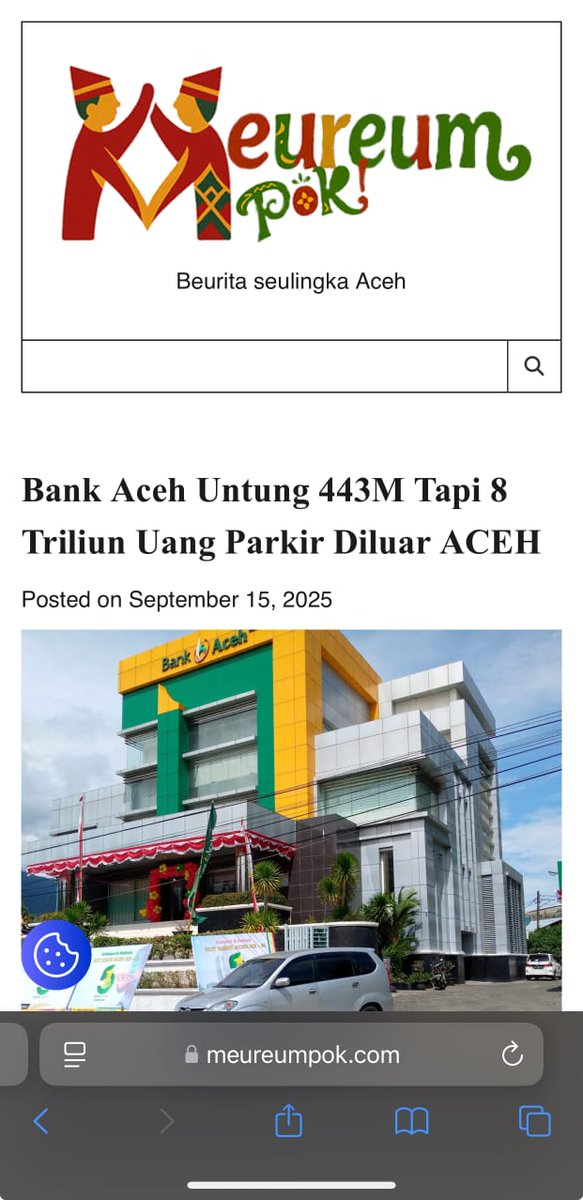 justreeminder's tweet image. wah apa kira² bener itu ACEH DIKORUPSI ? kalau bener mah INVESTOR ASING TAKUT itu mah,  DOSA-DOSA ACEH makin banyak juga btw kemana kpk nih kok nggak gerak ya?
meureumpok.com/2025/09/25/soa…