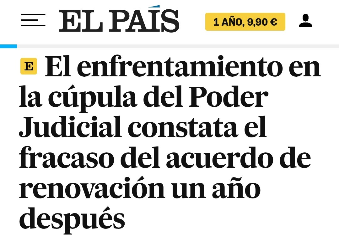 Podemos tenía razón.
Pero estos mismos medios que hoy lo reconocen ponían verdes a Podemos por decir la verdad: que el pacto del PSOE con el PP del CGPJ era una absoluta barbaridad.
A ver cuántos se disculpan ahora