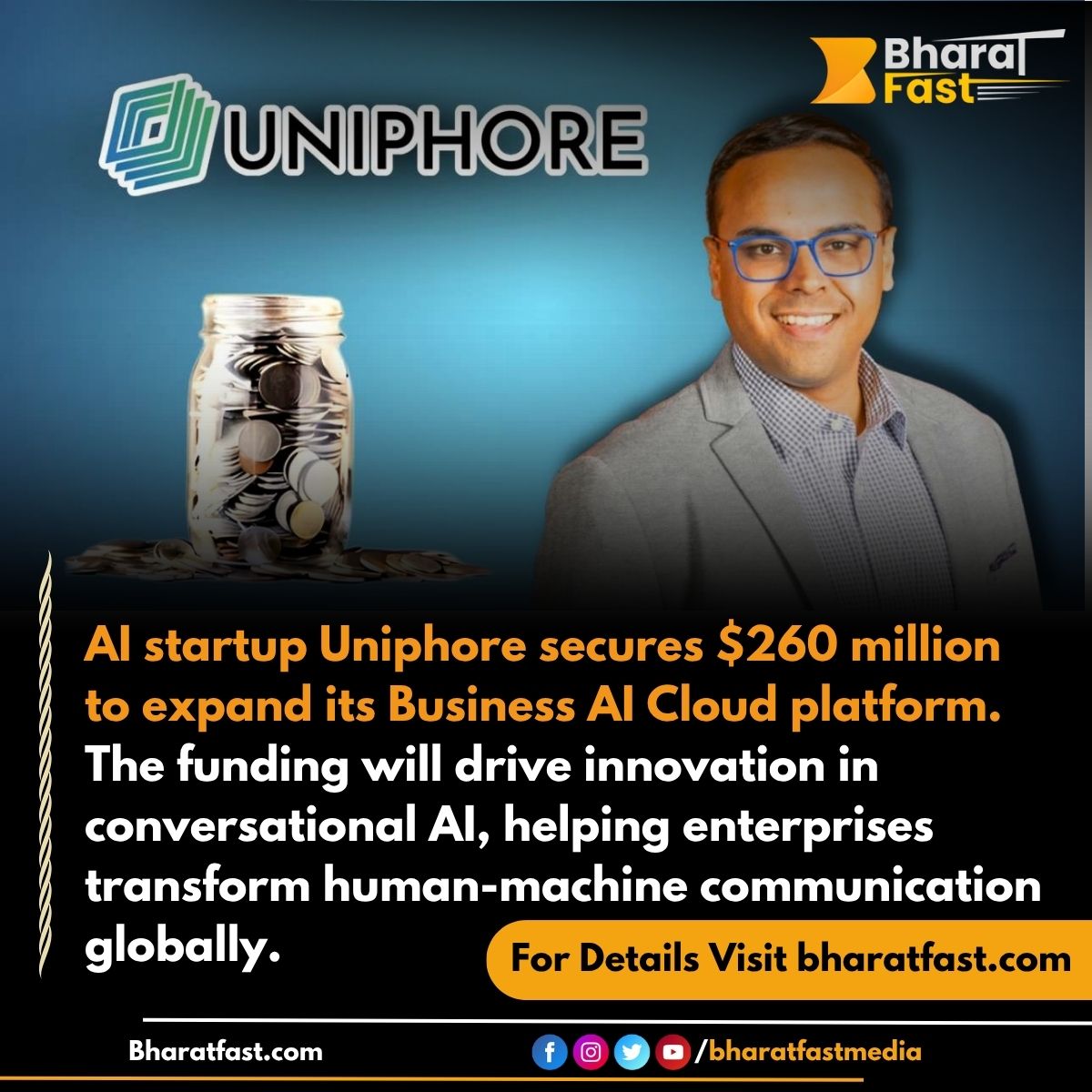bharatfastmedia's tweet image. 🤖 Uniphore Raises $260 Million to Redefine Business Conversations

Chennai-born AI firm Uniphore bagged $260M from global investors to advance its conversational AI solutions, enabling smarter and more natural business interactions worldwide.
@uniphore

#Uniphore #AIStartup