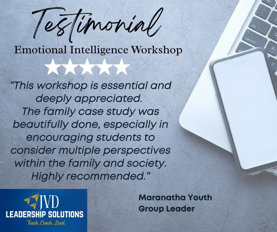 After conducting a workshop with high school students, one of the leaders shared this-
Start planning your leadership workshop today at johnvandusen.com
Teach it. Coach it. Lead.