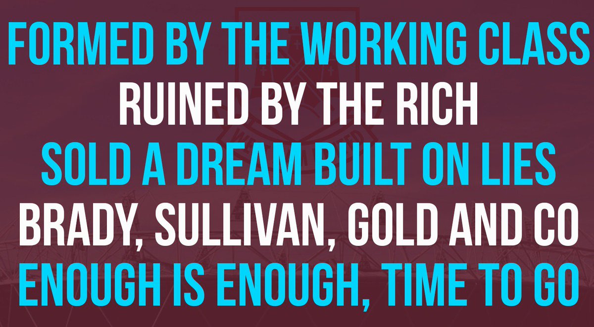 PinceyKeeble1's tweet image. The fight for the soul of West Ham United is a fight for all football clubs, particularly in the PL.
What has happened at our club is nothing short of a working class cleansing.
What are we left with?
Just an empty shell.
Get on the march Nov 8th.
Sign the petition.
#GSBOUT ⚒️