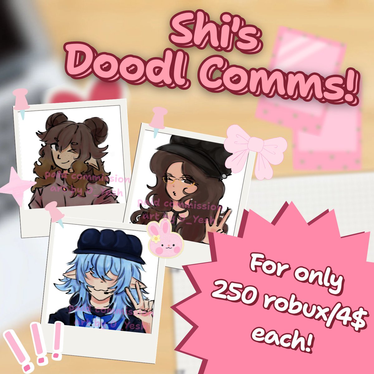 moorikou's tweet image. DOODL FOR A CHEAP PRICE &lt;3
For only 250 robux(tax not included yet, 358 if w/ tax)/4$, you can get a cute doodl of your oc/fav character/anything !! 
TAT - 2 days to 1 week
#roblox #artcommissions #robloxcommission #robloxart