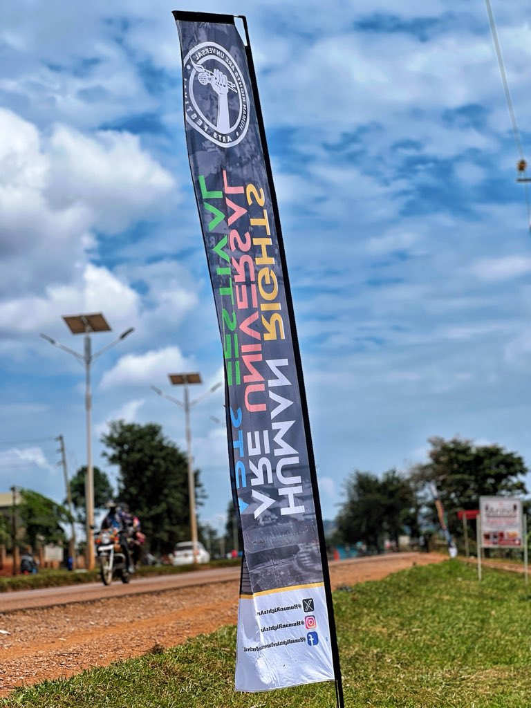 A symbol of hope now stands along Jinja - Kamuli road, Art continues to speak where words fall short #HumanRightsArtsFestivalJinja #Defend