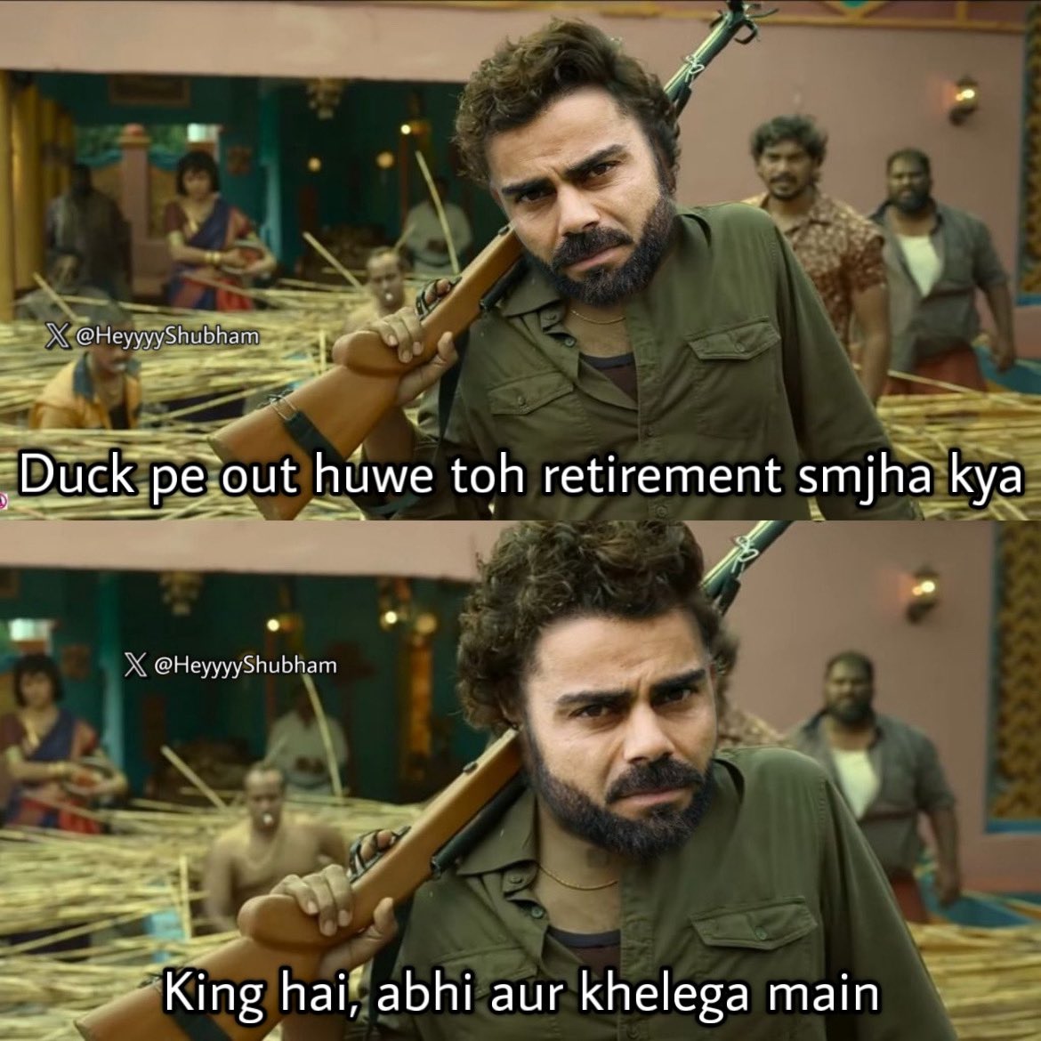 King Kohli after scoring a total of 14,235 runs
