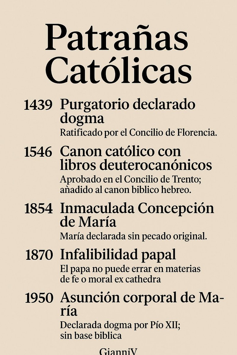 GianniVeda's tweet image. No profeso credo protestante alguno; poseo un doctorado en Historia Antigua y me dedico profesionalmente a ello. Podría desmontar la construcción teológica del catolicismo en apenas diez minutos, apelando únicamente al rigor histórico y la evidencia documental.