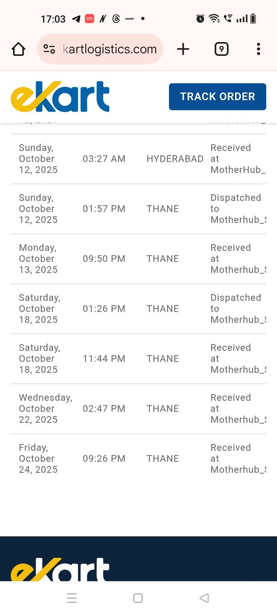 tanimadas804's tweet photo. @Flipkart @ekartlogistics 
Parcel stuck ... please help to get https://t.co/d9PkHfgp5o