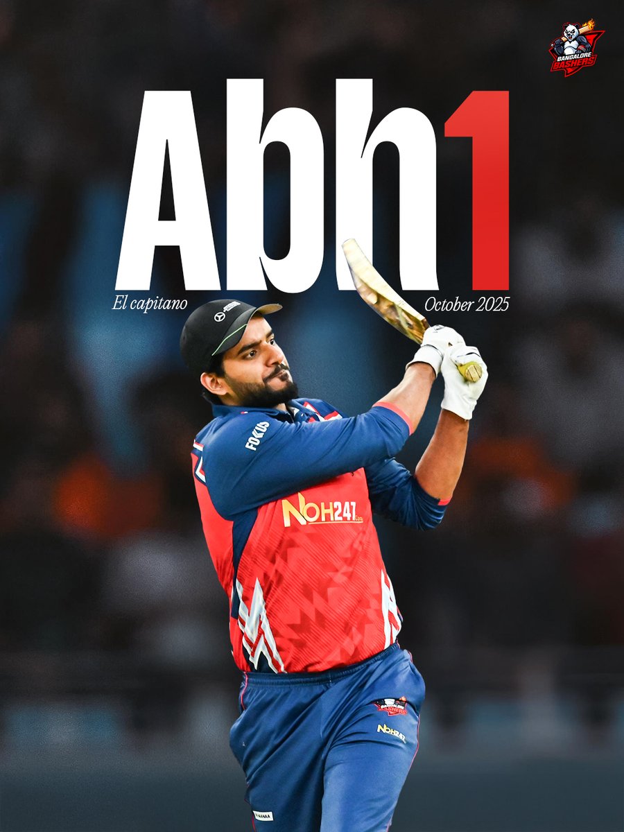 blrbashersECL's tweet image. 🔥El Capitano in command.🔥
Leading from the front with poise, power, and pure class. 💪🏏
When the captain swings, the crowd watches in awe. 👑
#BangaloreBashers #ECLT10 #Cricket #PandaGang #Season3 | @eclt10league @AbhishekMalhan4 
(Bangalore Bashers, ECL, Cricket, Panda Gang