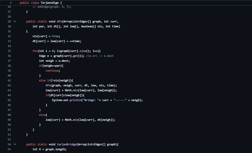 sauravsmehta143's tweet image. 🚀 Day 73
Today I explored Tarjan’s Algorithm — a powerful DFS-based approach to find Bridges 🌉 and Articulation Points 🔗 in a graph.
It’s amazing how discovery & low times reveal critical connections in networks! 💡
#100DaysOfCode #GraphAlgorithms #Tarjan #DSA #CodingJourney
