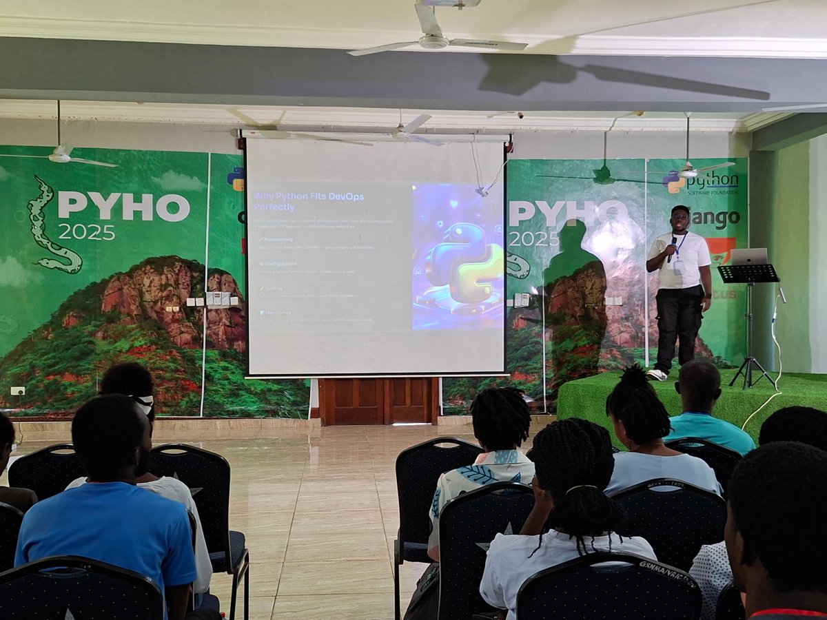 PythonHo's tweet image. We explored Python-Powered DevOps with @eugenedev on how developers can automate, deploy, and scale with the same language they love at #PyHo2025

🚀 “Python isn’t just for apps - it’s powering automations at scale.”🐍💚

#DevOps #Automation #PythonHo #CommunityInCode