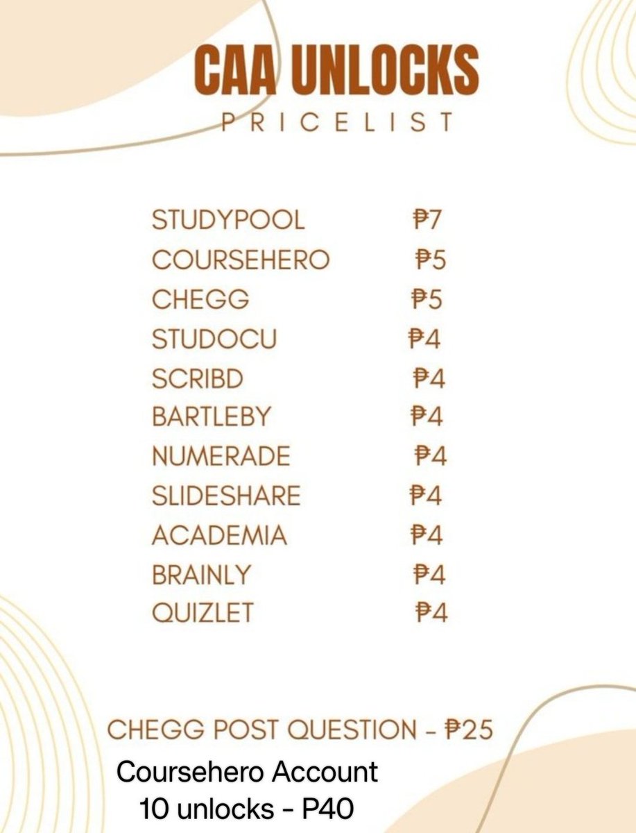 crushiehaes's tweet image. OPEN !
7:42
📌 lf lfb wts wtb coursehero ch unlock account chegg scribd studocu bartleby studypool numerade turnitin