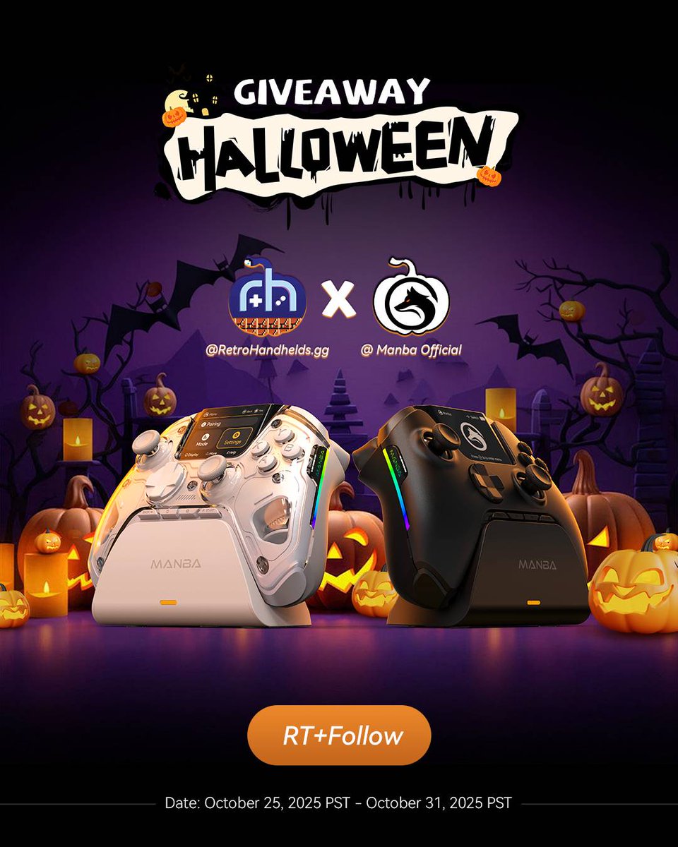 RetroHandhelds's tweet photo. With some help from @manba_official we're doing a giveaway for a Manba One controller!

Retweet + Follow + Tag a Friend.
A friend who might need a controller for a chance to win. Cause the entries close October 31st.

Good luck! https://t.co/jpgofjdVcg