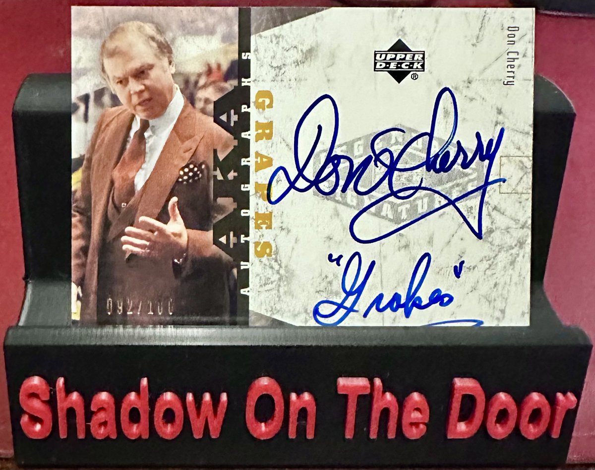 SODCards's tweet photo. 2004-05 Upper Deck Legendary Signatures AKA Autographs #AKADC Don Cherry "Grapes" #Bruins #Rockies/100

$99.99 BIN or Best offer 
 https://t.co/RLlZuOALNa https://t.co/hLB6maAH5t
