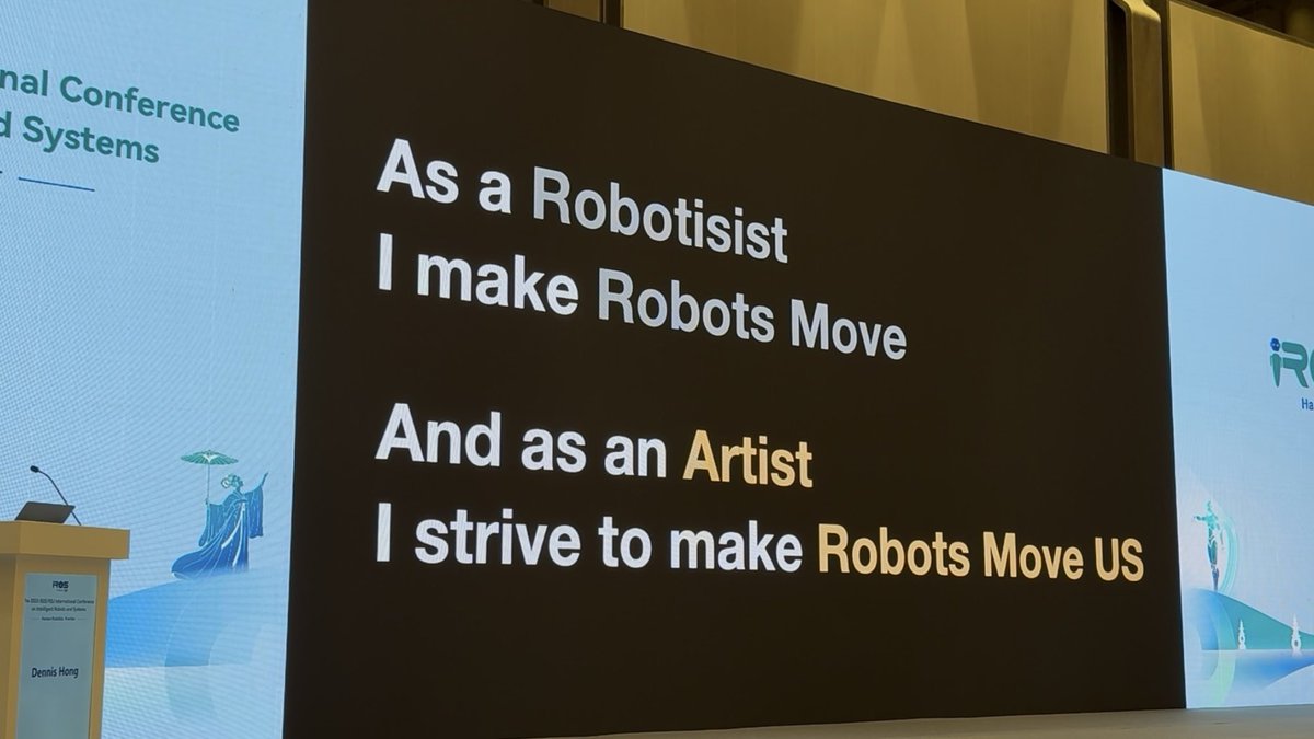 DennisHongRobot's tweet image. Keynote at the IEEE IROS2025 conference!
Thanks for coming to my talk. That was fun! 😙🤗

#IEEE #IROS2025 #Keynote