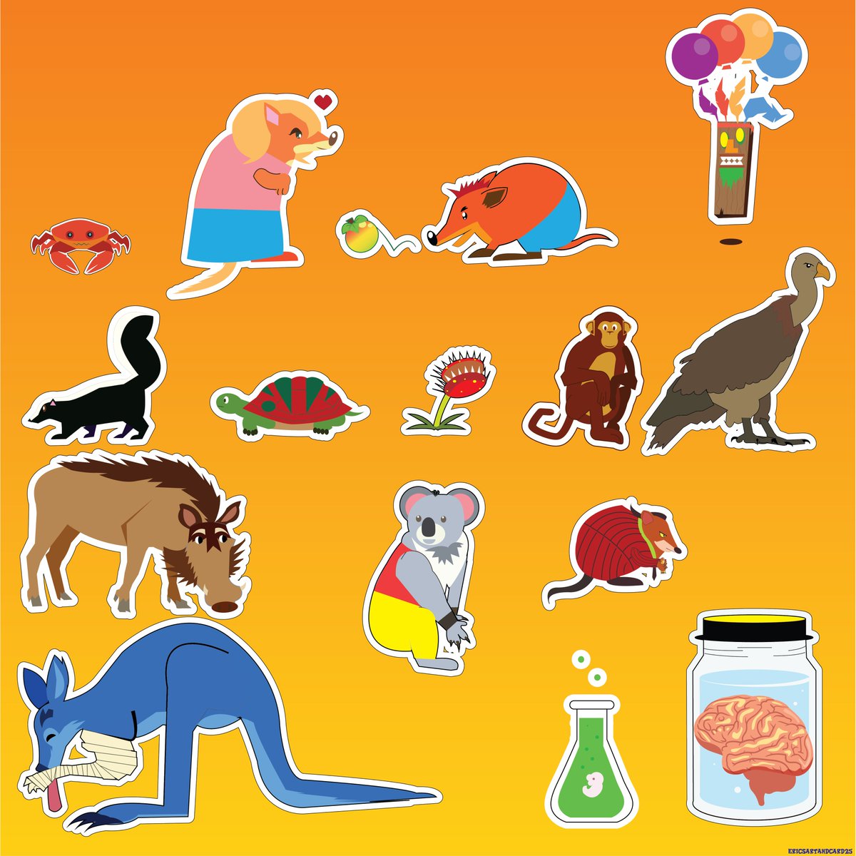 Bunch of Crash animals and things