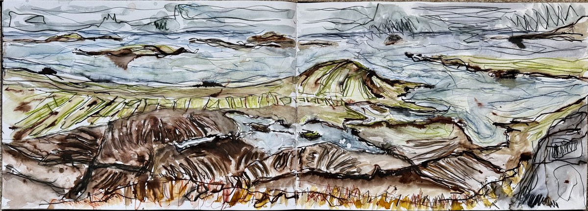 ‘The rocks and the peat of the moor play out the deep slow bass line of our Hebridean landscape. So, slow, but also soft, can my drawing practice be an act of soft rebellion?’ – Cally Yeatman 'In Praise of Drawing' (Dark Mountain: Issue 28 - out now!)

substack.com/home/post/p-17…