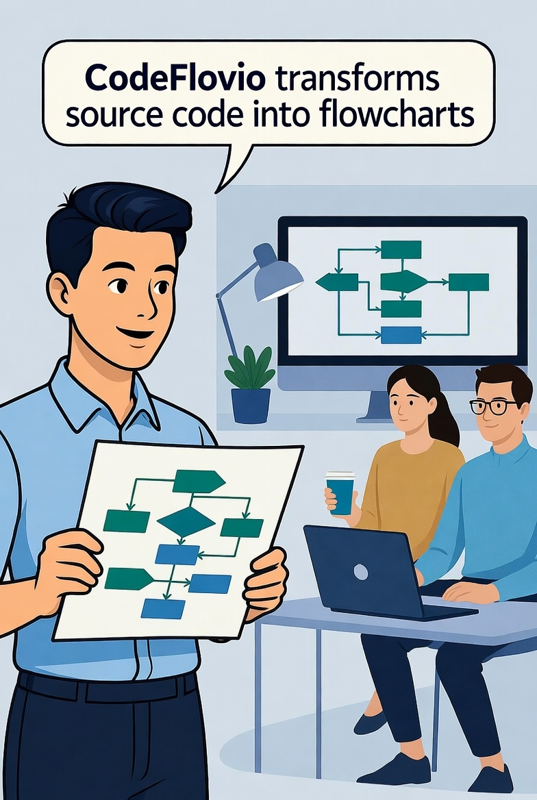 Sparsh209's tweet image. Decode Your Code into Crystal-Clear Flowcharts, Instantly. 
Visit: codeflovio.com