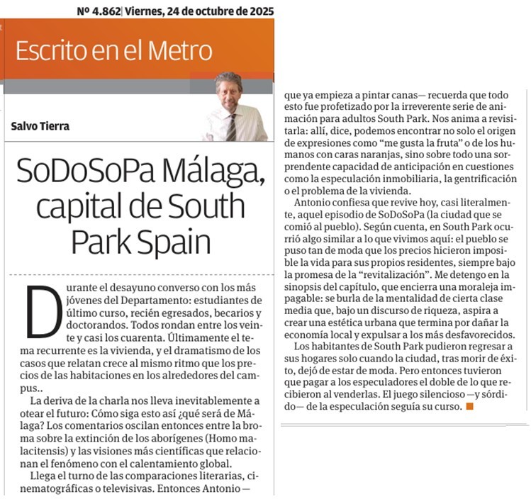 'SoDoSoPA Málaga, capital de South Park Spain' por <a href="/SalvoTierra/">Enrique Salvo Tierra</a> en <a href="/andaluciainf/">Andalucía Información</a>  <a href="/viva_malaga/">Viva Málaga</a>