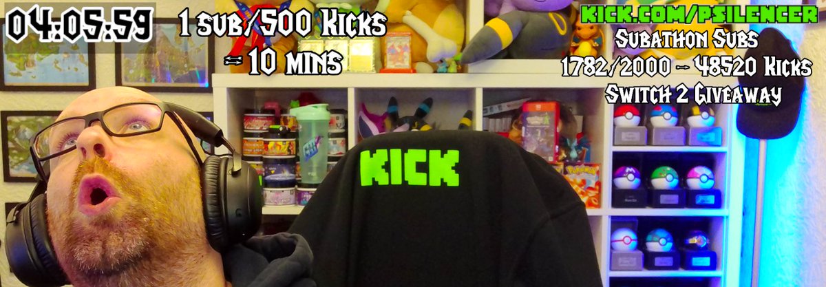 I was allowed a lie in today from the wife and little lady - and BOY DID I SLEEP! I'M LATE FOR DAY 43!! Only 4 hours left on the timer too!!

Let's get this party started with some chill time!

Live Now - kick.com/psilencer

#PickKick #KickPartner