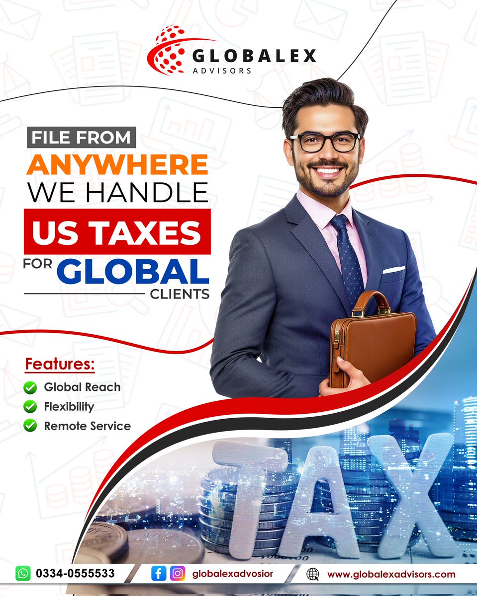GLOBALEXADVISOR's tweet image. US Tax Filing Made Simple &amp;amp; Reliable 🇺🇸
📄 We handle:
✔ 1040 / 1040NR
✔ LLC (Schedule C &amp;amp; 1065)
✔ C Corp &amp;amp; S Corp (1120 / 1120S)
✔ Foreign-Owned LLCs (1120 &amp;amp; 5472)
Contact:
+92 334 055 5533
Visit:
globalexadvisors.com
#TaxFilingUSA #TaxExperts #IRSFiling #TaxFilingUSA #Tax