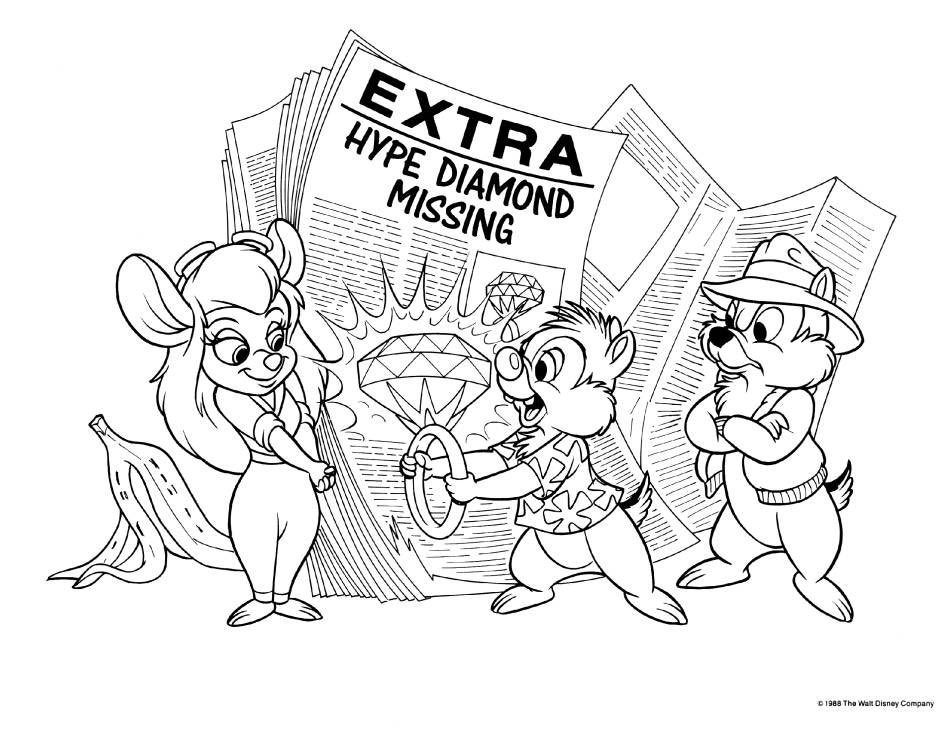 Cooleach's tweet image. После новостей об ограблении Лувра вспомнил о рекламе с Чипом и Дейлом из начала 90-х. Меня завораживало словосочетание «Роза Помпадур», хотелось узнать, что это, но истории не было ни в комиксах, ни в мульте. Выяснил, что это просто промо-арт, в оригинале был Hype Diamond.