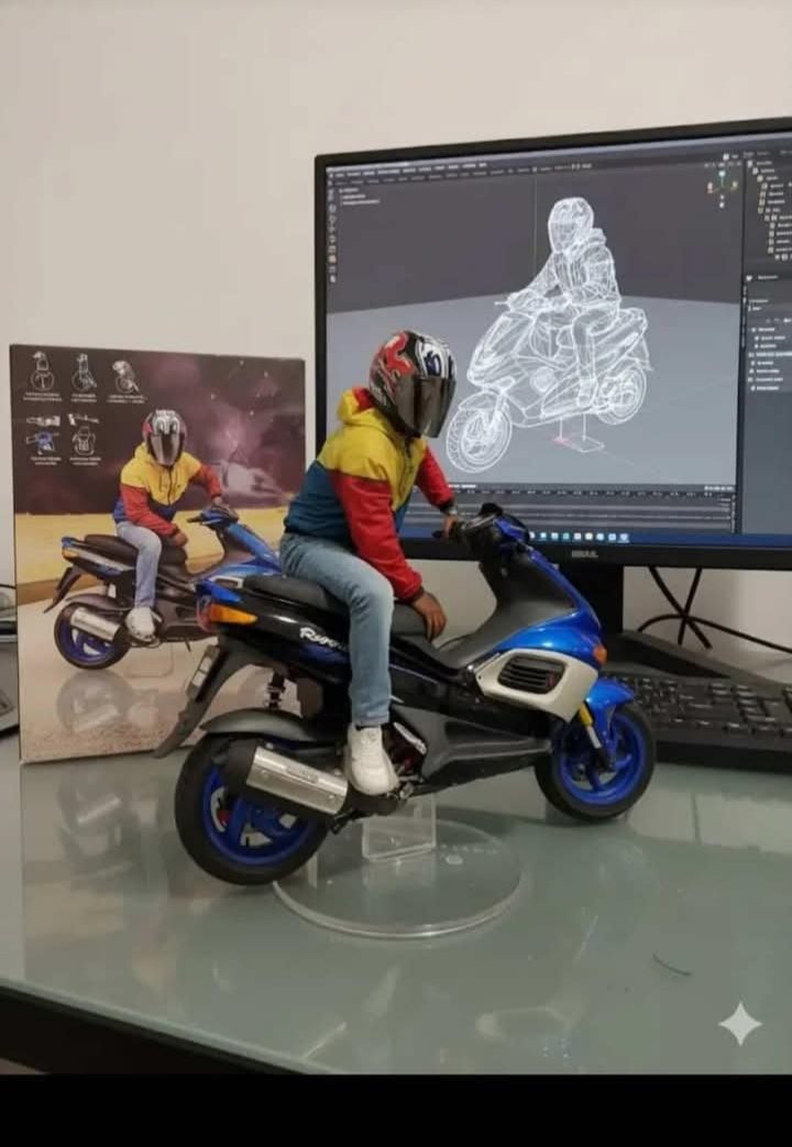 3d_model_studio's tweet photo. We’re proud of our team for turning digital dreams into real mini-masterpieces!  From 3D model screen to hand-painted figure, we brought these scooter riders to lifecrafted with passion and precision.#3DPrinting #3DModeling #Miniatures #3DPrintedArt #DigitalArt #MakerCommunity https://t.co/LVjf42yHNt