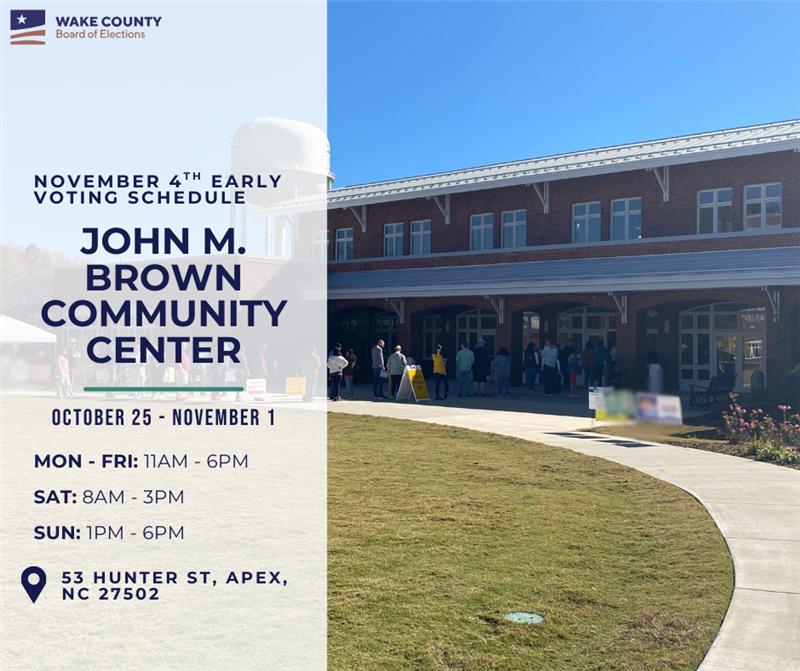Early voting is going on this weekend at 3 sites around Wake County. Check out WakeVotesEarly.com for wait times and more details!