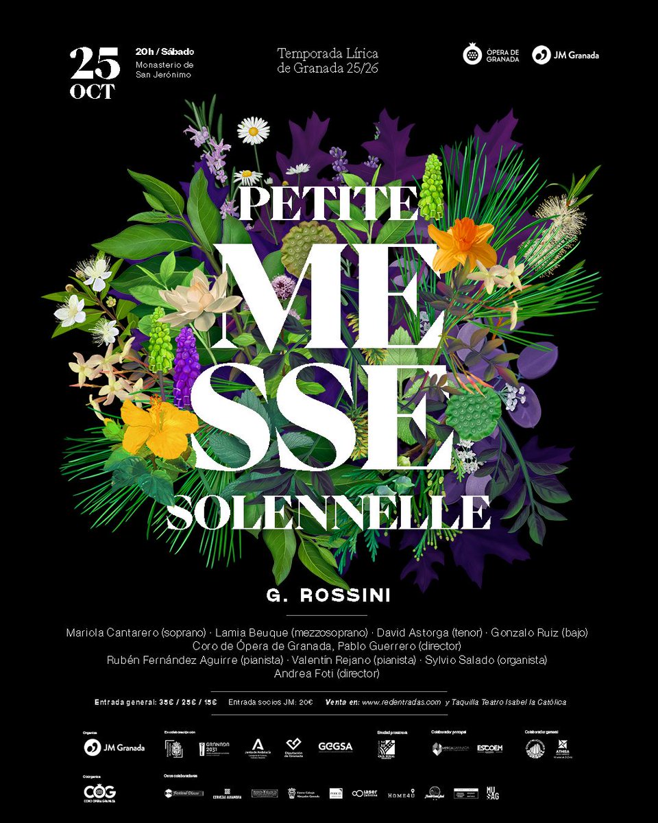 corodeoperagr's tweet photo. La cita ineludible para esta tarde. 
#rossini
#temporadalirica2526 
#weloveopera https://t.co/dvs5HtILUm
