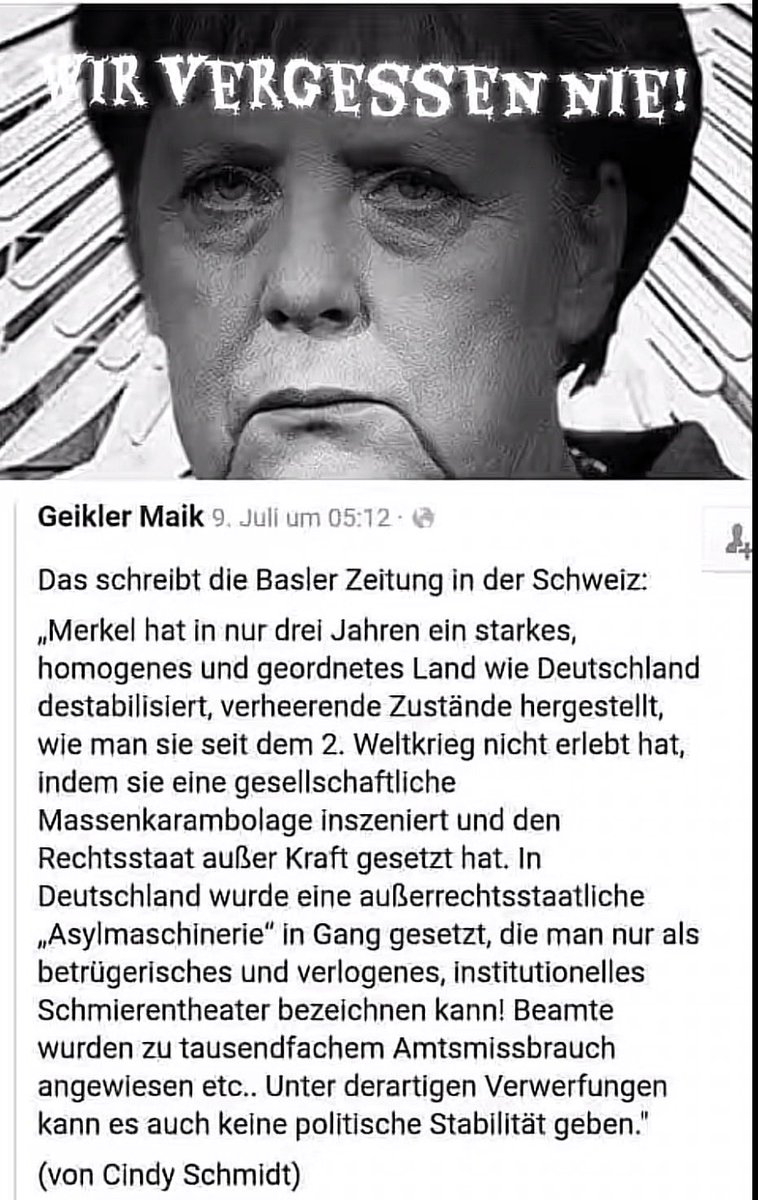 OpasWaehlenAfD's tweet image. Basler Zeitung über Merkel …