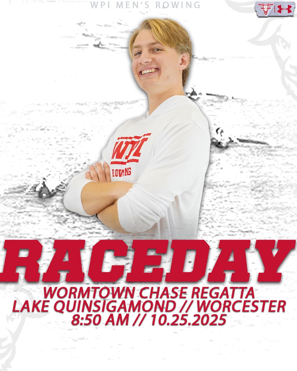 WPIAthletics's tweet image. 🔴RACEDAY🔴

@WPIMRowing wraps up the fall with the Wormtown Chase Regatta today as races start at 8:50am!

Follow along ⤵️
📊-tinyurl.com/273pcza6

🚣‍♂️x🐐
#GoatNation #d3row