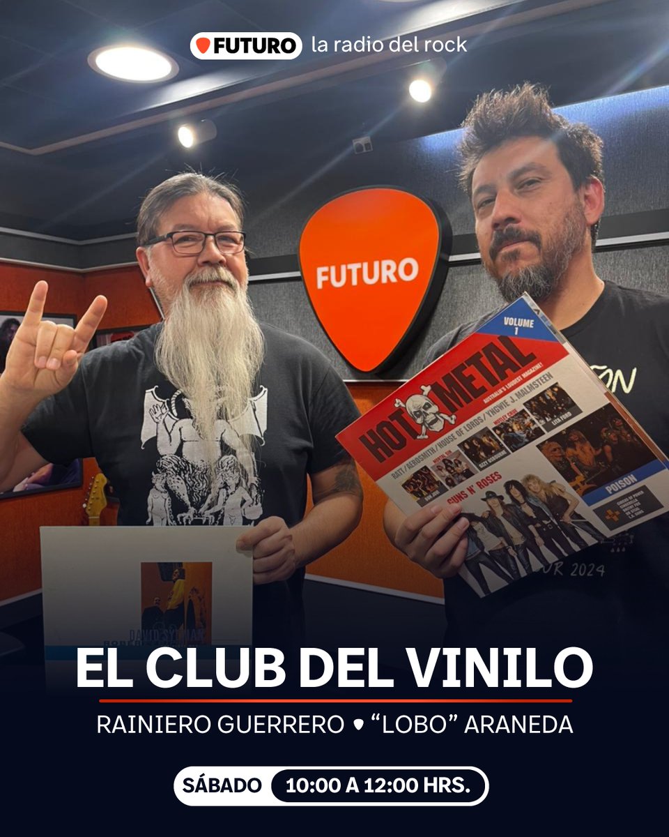 Comienza #ElClubDelVinilo en Futuro, junto a <a href="/loboaraneda/">Lobo</a> y <a href="/RainieroGF/">Rainiero Guerrero</a>, que te traen una nueva recomendación de discos para este fin de semana.

Escúchalos por la 88.9 y la señal online envivo.futuro.cl. 🤘