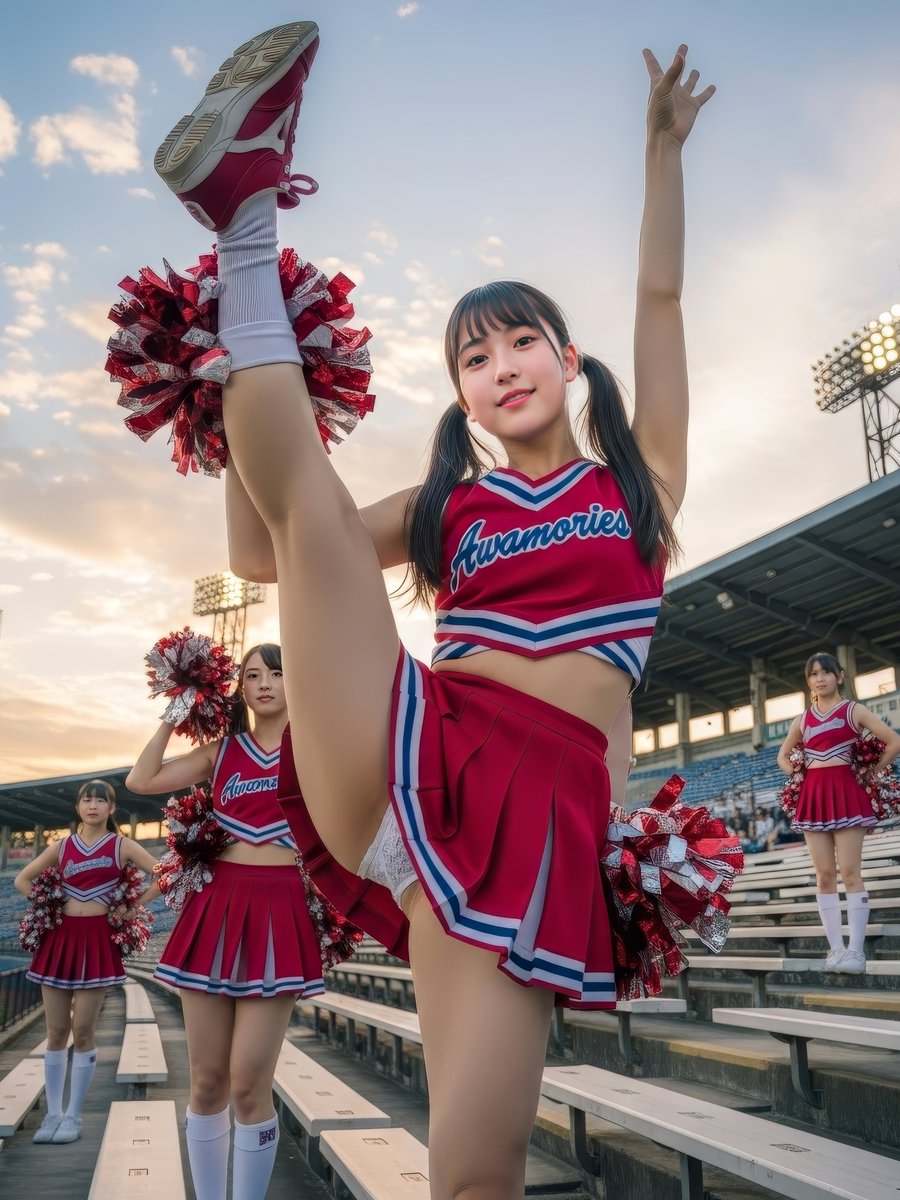 2022Awa's tweet image. 📢 #cheers_weekend
#cheerleaders #aiportrait #aiphotography #aigravure #aigirl #photoshop #lightroom #photorealism #firefly #nanobanana #imagen4 #4K
